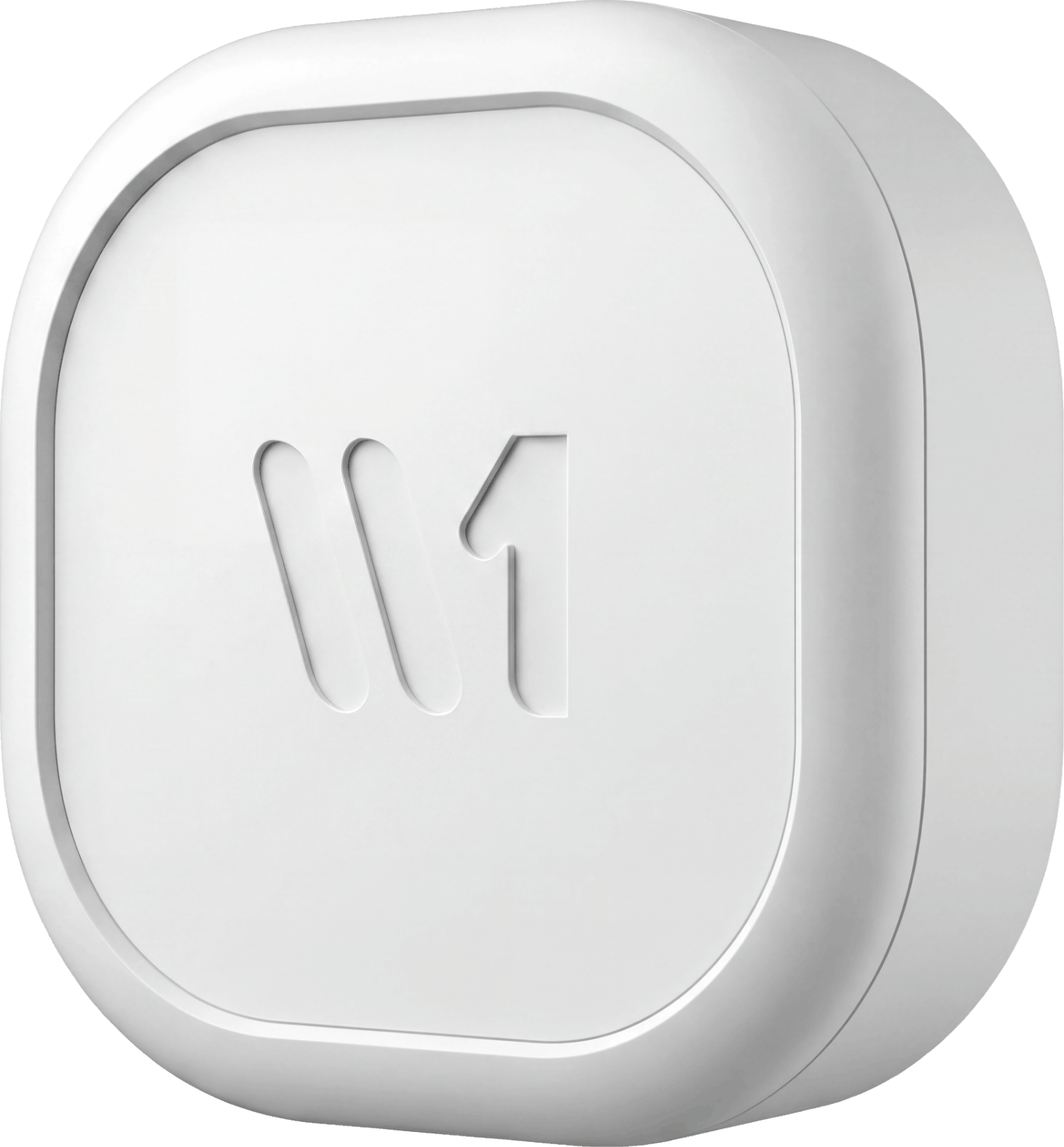 The Welfare One sensor unit, shown at three-quarter angle.